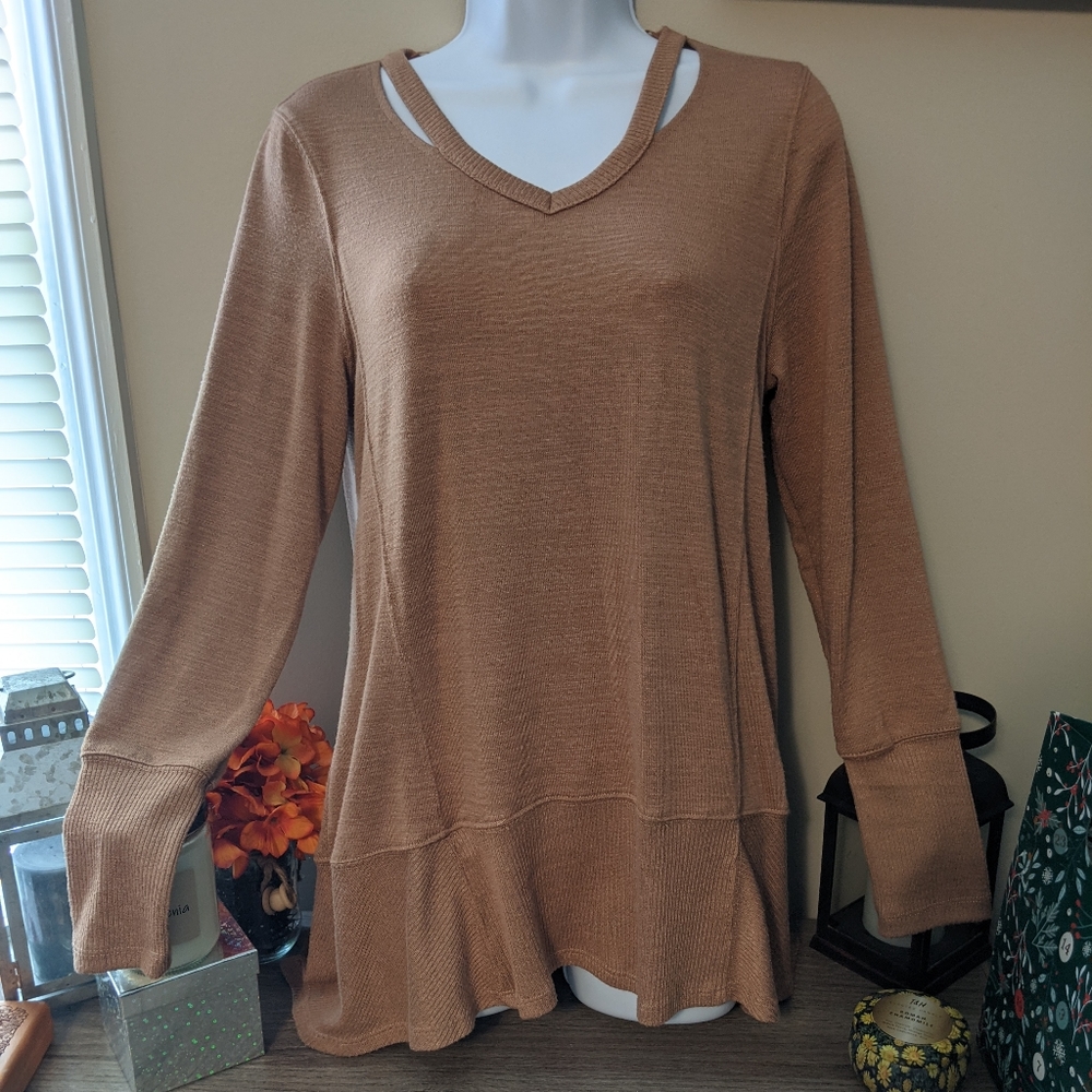 Tan lounge shirt
